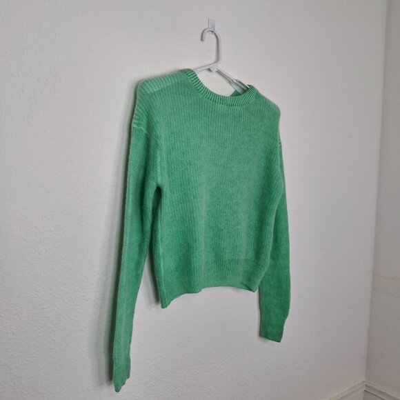 Line 100% Cashmere Sweater Sz M Crop Slouchy Preppy Boho Colorful - Picture 6 of 11